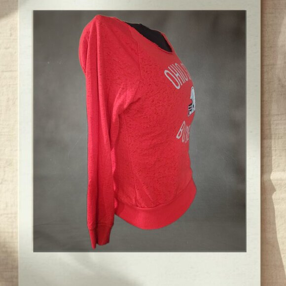 Ohio State Buckeyes Red Sweatshirt | Size L Juniors - Picture 3 of 5